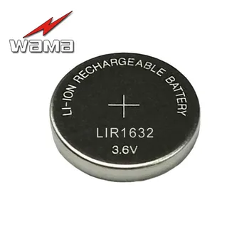 10pcs/veľa LIR1632 Nabíjateľná Tlačidlo Bunky Mince Batérie 3.6 V Lítium-viac ako 500-krát Nahradiť CR1632 LM1632 BR1632 ECR1632 DL1