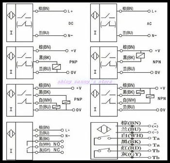 10pcs/Veľa LJ12A3-4-J/DZ M12 AC90~250V NC AC400mA 4 mm detekčná Vzdialenosť 2-wire Indukčný Snímač Detekcie Prepínač