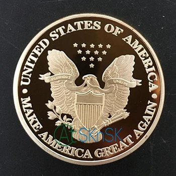 10PCS/veľa Na 45th Prezident 2016 USA JFK DONALD TRUMP Mince Spojené Štáty prezident pozlátené Mince Výzvou Mince Nové
