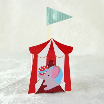 10pcs/veľa Roztomilý Cirkus Téma Strana navrhne Cartoon Candy Box Deti Narodeninovej Party Dekorácie, Detské Sprcha Dodávky Candy Darčekovej krabičke