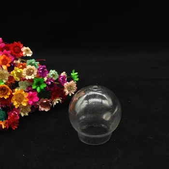 10pieces Otvoriť jasné prázdne sklenené svete so stojanom zistenia nastaviť sklo bublina DIY ampulka terárium prívesok kolo sklenenú guľu Fľašu