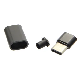 10set DIY 24pin USB 3.1 Typu C, USB-C Samec Konektor Konektor SMT typu s Čiernym Bývanie Kryt
