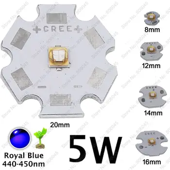 10x 5W LG3535 High Power LED Osvetlenie Vysielač Dióda Kráľovská Modrá mala načítavať pri 450 nm - 455nm s 8 mm/12 mm/14 mm/16 mm/20 mm PCB DC3.2-3.4 V 1500mA