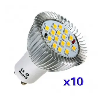 10x GU10 16 SMD 5630 LED 6.4 W Teplá Biela /biela Škvrna Vysoký Výkon Svetlo, Žiarovka 220V LED Svete Žiarovky