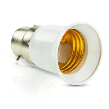 10x Veľká Podpora B22 na E27 Base LED Svetlo, Žiarovka Ohňovzdorné Držiaka Adaptéra Converter Zásuvky Zmeniť