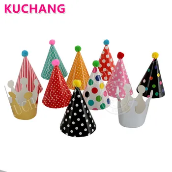 11pcs/set Deti narodeniny klobúky strany kórejskej cute Party Oslavy Klobúky Slávnostné Párty Fotografiu Položky Narodeninovej Párty Dekorácie