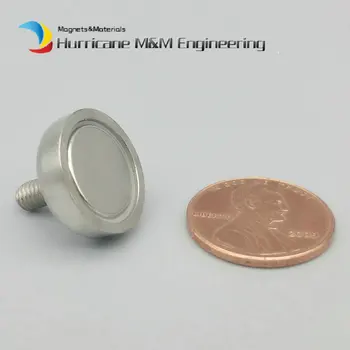 12-1000pc Montáž Magnet Priemer 16 mm Upevňovaciu Pot Magnet s vonkajším Závitom Neodýmu, Zdvíhacie Magnet Trvalé Silné Držanie Magnetom