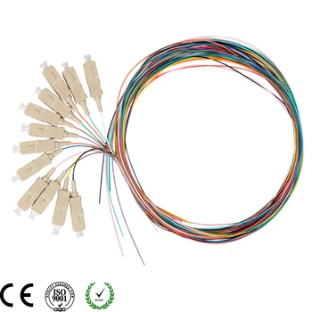 12 Farieb SC/UPC-0.9 mm-PVC-MM(OM2)-1.2 m / Optického Vlákna Pigtail