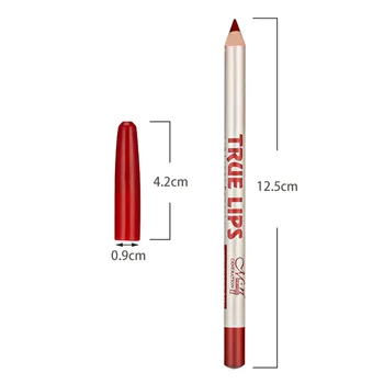 12 ks/set Lipliner pera, ceruzky Profesionálne Prirodzené Ženy, Nepremokavé dlhodobé Trvanie Lip Liner Ceruzka na Pery make-up Nástroje