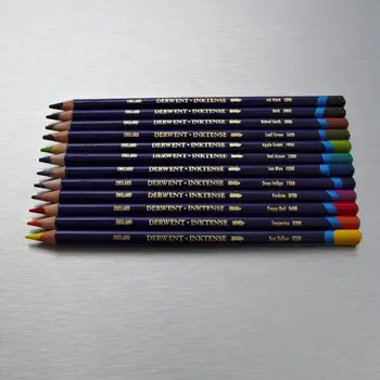 12 Ks/Veľa Derwent Inktense 12 Ceruzky Cínu Set-Rozpustné Ceruzka na Maľovanie rotulador