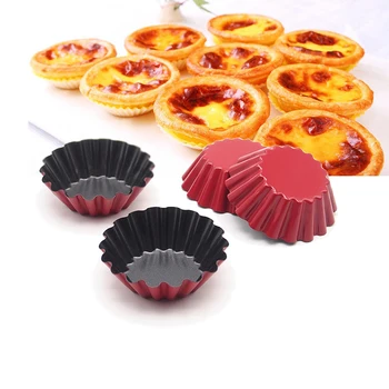 12 ks/veľa Non-stick Kvet Opakovane Cupcake a Pečenie Muffin Pohár, Červenej Farby