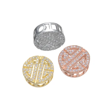 12 mm*12mm Vysoko kvalitnej Medi Korálky Nové Módne Zirconia Micro Pave dištančné korálky pre náramky šperky tvorby európskej charms