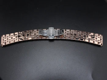 12 mm 14 mm 16 mm 18 m 20 mm 22 mm 24 mm Vysoká kvalita Watchband Príslušenstvo Rosegold Hodinky nové popruhy náramok z nerezovej ocele kovové