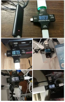 12 v 1 PD USB tester DC Digitálny voltmeter prúd napätie Typ-C meter amp volt ammeter detektor power bank nabíjačku indikátor