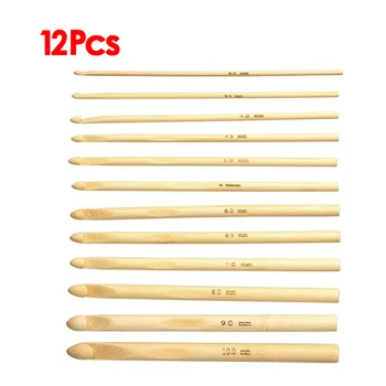 12 x 15 cm Háčkovanie Háčiky Pletacie Ihly Hrúbky 3-10 mm Bambusu