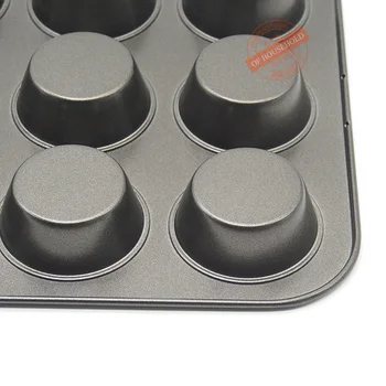 12 Šálok Non Stick Uhlíkovej Ocele Cup Tortu Formy Vajcia Koláč Zapekacej Misky Muffin Tortu Formy Pan Pečenie DIY Pečenie Nástroje