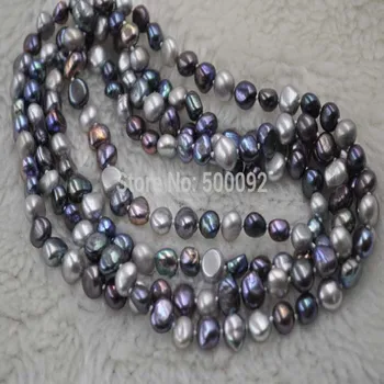 120 cm Barokový sladkovodné multicolor perlový náhrdelník doprava zadarmo