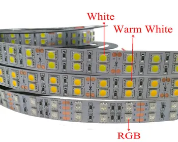 120 Led/m LED Pásy 5050 DC12V vysokej kvality Flexibilné LED Svetlo Dvojradu 5050 LED Pás 5m/veľa pre domáce dekorácie