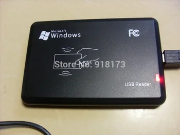 125KHz Black USB Snímač Inteligentných rfid id Card Reader EM4100,EM4200,EM4305,T5577,alebo kompatibilné karty/tagy potrebný žiadny ovládač