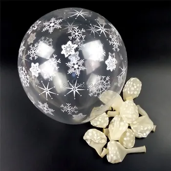 12inch 50PCS Snowflake 2,5 g Latexový Balón Hélium Balón Vianoce, Narodeniny, Party Snowflake Latex Dekor