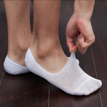 12Pairs pánske Ponožky, Papuče Non-slip Silicone Neviditeľné Ponožky Krátke Loď Ponožky Jar Leto Módne Muž Členkové Ponožky Calcetine