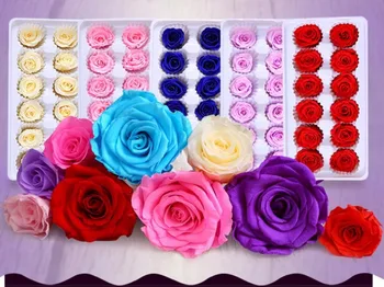 12pcs 3-4cm Konzervované Kvet Ruže Bud Hlava Pre Svadobné Party Dovolenku Narodeniny Velentine Deň Dar Prospech