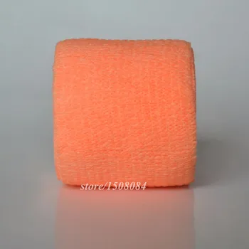 12Pcs 5 cm x 4,5 m Non tkané Obväz Samolepiace elastické Súdržné zabaliť pásku Orange