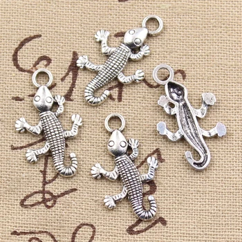 12pcs Charms gecko lizard 25*15 mm Starožitné prívesok nosenie,Ročník Tibetského Striebra,DIY náramok náhrdelník