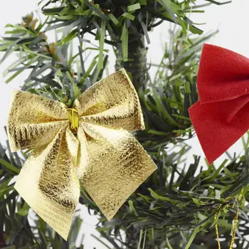 12pcs Luk Vianočný Strom Dekorácie Vianočné Ozdoby Bowknot Strana Domov Narodeniny, Svadbu, Výzdoba