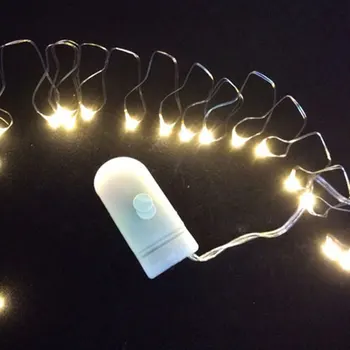 12pcs Tucet Mikro LED Reťazec svetlo gombíkové batérie prevádzkované vodotesný led rozprávkových svetiel DIY Holiday Party Dekorácie, lampy