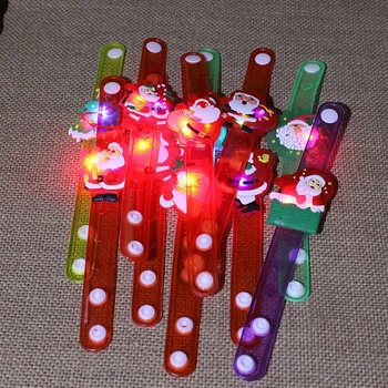 12PCS/Veľa Roztomilý Vianočné Dekorácie Svetelné LED Svetlo, Náramky, Prívesky Náramky Tanec Loptu Strany Rekvizity Dodávky Tlieskanie kruh