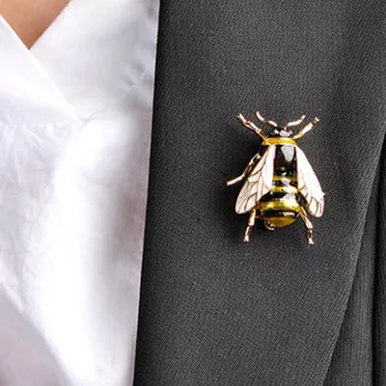 12pcs/veľa Veľkoobchod Bee Brošňa Pre Mužov Šperky Žltá Smalt Corsage Vyhovovali Šatka Šaty, Dekorácie ženy Malé Brošňa Kolíky Broch