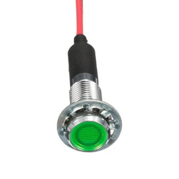 12V 8 mm LED Dash Pilot Panelu Indikátor Výstražné Svetlo Lampy Auto, Loď, Námorné nákladné Vozidlo Červená/Žltá/Modrá/Zelená/Biela