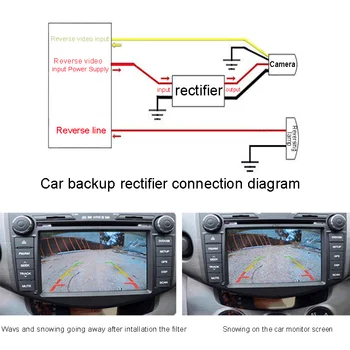 12V Auto Backup Fotoaparát Relé Regulátora Riešiť parkovacia Kamera Zvlnenie Úvodná Obrazovka Rušenie Relé Filter CSL2017