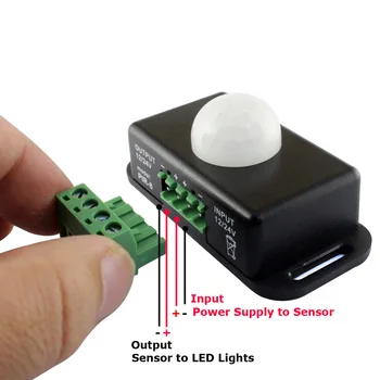12V Motion Sensor, Light Switch 12V 24V 6A Induktívne Blízkosti Pohybu Snímača Pohybu Automatické Infračervené PIR Detektor Časovač
