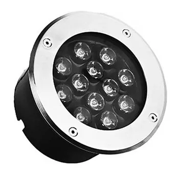 12W LED podzemné lampy Pochovaný osvetlenie 12V alebo 110V-240V Vodotesný IP68 RGB biela DHL 4pcs