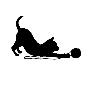 14*8.7 CM Mačka Hrá S Loptou, Nití, Auto Nálepky Roztomilý Legrační Zviera Dekoratívne Auto Príslušenstvo C4-0704