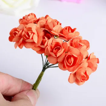 144Pcs 3 cm Papierové Ruže, Kvety, Svadobné dekorácie Mini Ruže Kvet Ručne Vyrobené Malé Strany Kytice Scrapbooking Azalea Kvet 65Z