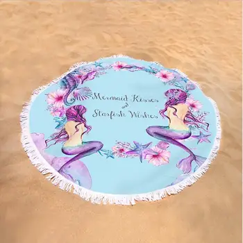 146 cm Loptu Strapec Pláž Uterák Ženy Móda Kolo Yoga Mat Cestovné Šatkou Deka Tippet osuška Okrúhly Obrus