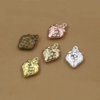 15*11 mm Antique Bronze/Silver/Pôvodné Mosadz Vintage Štýl, Meď Jahoda Prívesok Charms Pre Šperky Robiť