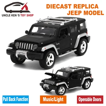 15 cm dĺžka Diecast Jeep Wrangler modely Áut, Replika Kovové Hračky S Funkciami Pre Deti Ako Dar