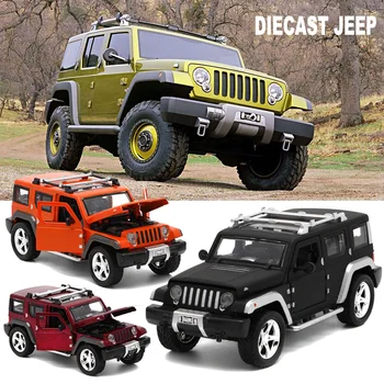 15 cm dĺžka Diecast Jeep Wrangler modely Áut, Replika Kovové Hračky S Funkciami Pre Deti Ako Dar