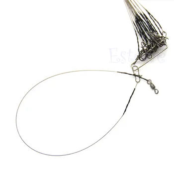 15 cm Rybárske Stopových Láka Leader Oceľový Drôt Spinner + Vytlačené Konektor 20Pcs Nastaviť