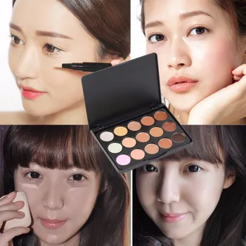 15 Farba Profesionálne Prírodné Face Korektor Krém Kamufláž Make-Up Obrys Paletu Pleťová Kozmetika Make-Up Base Nástroj Súpravy