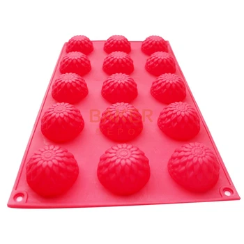 15 otvory čokoláda formy slnečnice silikónové tortu formy silikónové mydlo plesne jednoduché uvoľnenie CDSM-058