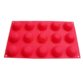 15 otvory čokoláda formy slnečnice silikónové tortu formy silikónové mydlo plesne jednoduché uvoľnenie CDSM-058
