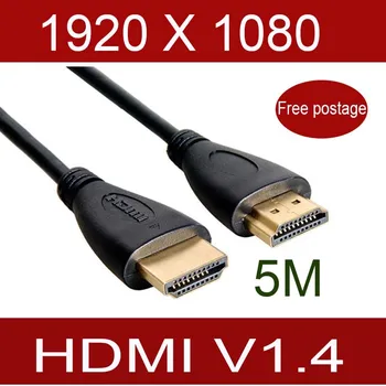 15ft 5meter HDMI V1.4 Pozlátené Konektor Kábla 1080P 3D pre HDTV DVD doprava Zadarmo