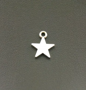 15pcs Star Charms Prívesok Kvapka Dvojité Bočné kovové prívesky pre šperky, takže 13mm A1013/A1014/A1277