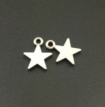 15pcs Star Charms Prívesok Kvapka Dvojité Bočné kovové prívesky pre šperky, takže 13mm A1013/A1014/A1277