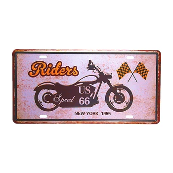 15x30cm Historických vozidiel Licenčné Číslo Doska Motocykel USA Route 66 Amerike Železa Plagát na Stenu-Nálepky Garáž Stenu Decor